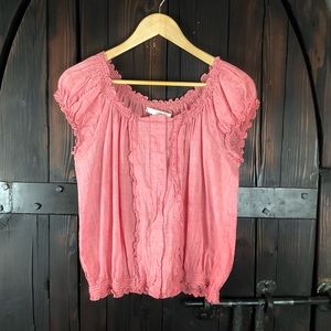 Studio M chambray peasant top L